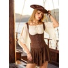 image:imageScarlet Darkness Womens Renaissance Tops OffShoulder Bell Sleeve Shirts  Chiffon Smocked Waist Batwing Sleeve Suitable for Ren Faire Pirate Steampunk PartyApricot Yellow