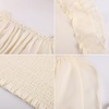 image:imageScarlet Darkness Womens Renaissance Tops OffShoulder Bell Sleeve Shirts  Chiffon Smocked Waist Batwing Sleeve Suitable for Ren Faire Pirate Steampunk PartyApricot Yellow