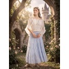 image:imageScarlet Darkness Womens Renaissance Tops OffShoulder Bell Sleeve Shirts  Chiffon Smocked Waist Batwing Sleeve Suitable for Ren Faire Pirate Steampunk PartyIvory White