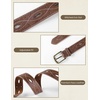 image:imageScarlet Darkness Womens Western Belt Cowgirl HollowOut Faux Leather Belts  Western cowgirl country vintage Hollowout stitching brass buckle Versatile adjustable multiple sizesCoffee Brown