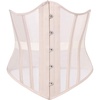 image:imageScarlet Darkness Women Corset Belt Renaissance Underbust Mesh Wide Corset  Waist Belt Adjustable Lace Up Back Pirate Goth AccessoryApricot