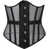 image:imageScarlet Darkness Women Corset Belt Renaissance Underbust Mesh Wide Corset  Waist Belt Adjustable Lace Up Back Pirate Goth AccessoryBlack