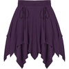 image:imageScarlet Darkness Womens Renaissance Pirate Skirt Asymmetrical Mini Skirts  Layered Hem Adjustable Drawcord High Waist Lined Soft Breathable Ideal for Ren Faire Cosplay Concerts Casual Y2kPurple