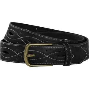 image:imageScarlet Darkness Womens Western Belt Cowgirl HollowOut Faux Leather Belts  Western cowgirl country vintage Hollowout stitching brass buckle Versatile adjustable multiple sizesBlack