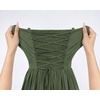 image:imageScarlet Darkness Corset Mini Dress Adjustable Straps Sundress with Pockets  adjustable straps front fixed bownot boned corset waist smocked laceup back side zip side pocket aboveknee mini dressOlive Green
