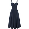 image:imageScarlet Darkness Elegant Corset Dress Women Party Flowy Slit Midi Sundress  Sweetheart neckline adjustable strap slit hem sideseam pockets ideal for cocktail party date homecoming dailyNavy Blue