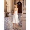 image:imageScarlet Darkness Elegant Corset Dress Women Party Flowy Slit Midi Sundress  Sweetheart neckline adjustable strap slit hem sideseam pockets ideal for cocktail party date homecoming dailyWhite