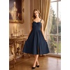 image:imageScarlet Darkness Elegant Corset Dress Women Party Flowy Slit Midi Sundress  Sweetheart neckline adjustable strap slit hem sideseam pockets ideal for cocktail party date homecoming dailyNavy Blue