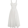 image:imageScarlet Darkness Elegant Corset Dress Women Party Flowy Slit Midi Sundress  Sweetheart neckline adjustable strap slit hem sideseam pockets ideal for cocktail party date homecoming dailyWhite