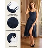 image:imageScarlet Darkness Elegant Corset Dress Women Party Flowy Slit Midi Sundress  Sweetheart neckline adjustable strap slit hem sideseam pockets ideal for cocktail party date homecoming dailyNavy Blue
