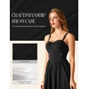 image:imageScarlet Darkness Elegant Corset Dress Women Party Flowy Slit Midi Sundress  Sweetheart neckline adjustable strap slit hem sideseam pockets ideal for cocktail party date homecoming dailyBlack