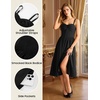 image:imageScarlet Darkness Elegant Corset Dress Women Party Flowy Slit Midi Sundress  Sweetheart neckline adjustable strap slit hem sideseam pockets ideal for cocktail party date homecoming dailyBlack