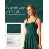 image:imageScarlet Darkness Elegant Corset Dress Women Party Flowy Slit Midi Sundress  Sweetheart neckline adjustable strap slit hem sideseam pockets ideal for cocktail party date homecoming dailyDark Green