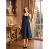 image:imageScarlet Darkness Elegant Corset Dress Women Party Flowy Slit Midi Sundress  Sweetheart neckline adjustable strap slit hem sideseam pockets ideal for cocktail party date homecoming dailyNavy Blue