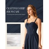 image:imageScarlet Darkness Elegant Corset Dress Women Party Flowy Slit Midi Sundress  Sweetheart neckline adjustable strap slit hem sideseam pockets ideal for cocktail party date homecoming dailyNavy Blue