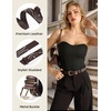 image:imageScarlet Darkness Western Belts for Woman Pirate Studded Belt  Ideal for jeans dresses skirts Metal buckle PU leather Gold and silver studs Blended pirate trendy Renaissance stylesCoffee