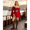 image:imageScarlet Darkness Western Belts for Woman Pirate Studded Belt  Ideal for jeans dresses skirts Metal buckle PU leather Gold and silver studs Blended pirate trendy Renaissance stylesBrown