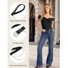 image:imageScarlet Darkness Womens Faux Leather Waist Belt with Detachable Chain  Vintage gold buckle removable chain Fashion casual style versatile Daily wear adjustable waist multiple sizesBlack Silver Buckle