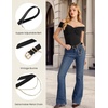image:imageScarlet Darkness Womens Faux Leather Waist Belt with Detachable Chain  Vintage gold buckle removable chain Fashion casual style versatile Daily wear adjustable waist multiple sizesBlack Gold Buckle