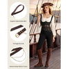image:imageScarlet Darkness Womens Faux Leather Waist Belt with Detachable Chain  Vintage gold buckle removable chain Fashion casual style versatile Daily wear adjustable waist multiple sizesDark Brown