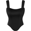 image:imageScarlet Darkness Corset Tops for Women Detachable Straps Satin Bustier  Waist Cincher Overbust Corsets Sexy Slim Fit Going Out Date Night Tank Suitable for Party Concert HalloweenBlack