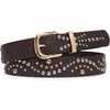 image:imageScarlet Darkness Western Belts for Woman Pirate Studded Belt  Ideal for jeans dresses skirts Metal buckle PU leather Gold and silver studs Blended pirate trendy Renaissance stylesCoffee