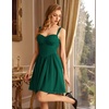 image:imageScarlet Darkness Lace Corset Mini Dress with Pocket Women Teens Grad Outfit  Lace Trim Mini Sundress with Adjustable Straps Ruched Sweetheart Bust Lace Panel Corset Waist Lightweight FabricDark Green