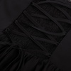 image:imageScarlet Darkness Lace Corset Mini Dress with Pocket Women Teens Grad Outfit  Lace Trim Mini Sundress with Adjustable Straps Ruched Sweetheart Bust Lace Panel Corset Waist Lightweight FabricBlack