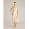 image:imageScarlet Darkness Women 2026 Corset Dress Milkmaid Slit Midi Sundress  Fishboned Corset Smocked Lace Up Back for Wedding Guest Casual Tea Party VacationApricot