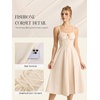 image:imageScarlet Darkness Women 2026 Corset Dress Milkmaid Slit Midi Sundress  Fishboned Corset Smocked Lace Up Back for Wedding Guest Casual Tea Party VacationApricot