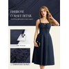 image:imageScarlet Darkness Women 2026 Corset Dress Milkmaid Slit Midi Sundress  Fishboned Corset Smocked Lace Up Back for Wedding Guest Casual Tea Party VacationNavy Blue