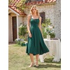 image:imageScarlet Darkness Women 2026 Corset Dress Milkmaid Slit Midi Sundress  Fishboned Corset Smocked Lace Up Back for Wedding Guest Casual Tea Party VacationForest Green