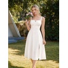 image:imageScarlet Darkness Women 2026 Corset Dress Milkmaid Slit Midi Sundress  Fishboned Corset Smocked Lace Up Back for Wedding Guest Casual Tea Party VacationWhite