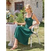 image:imageScarlet Darkness Women 2026 Corset Dress Milkmaid Slit Midi Sundress  Fishboned Corset Smocked Lace Up Back for Wedding Guest Casual Tea Party VacationForest Green