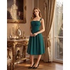 image:imageScarlet Darkness Women Corset Midi Dress Homecoming Cocktail Party Sundress  Sleeveless Square Neckline Back Lace Up Adjustable Tie Strap Ren Fair Costume for Graduation Formal with PocketsEmerald Green