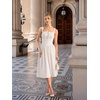 image:imageScarlet Darkness Women Corset Midi Dress Homecoming Cocktail Party Sundress  Sleeveless Square Neckline Back Lace Up Adjustable Tie Strap Ren Fair Costume for Graduation Formal with PocketsIvory White
