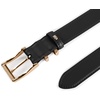 image:imageScarlet Darkness Women Leather Belt with Gold Buckle Vintage Waist Belts  Genuine Leather Fashion Elegant Style Versatile for Jeans DressesBlack
