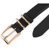 image:imageScarlet Darkness Women Leather Belt with Gold Buckle Vintage Waist Belts  Genuine Leather Fashion Elegant Style Versatile for Jeans DressesBlack