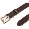 image:imageScarlet Darkness Women Leather Belt with Gold Buckle Vintage Waist Belts  Genuine Leather Fashion Elegant Style Versatile for Jeans DressesDark Brown