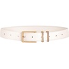 image:imageScarlet Darkness Women Leather Belt with Gold Buckle Vintage Waist Belts  Genuine Leather Fashion Elegant Style Versatile for Jeans DressesIvory White