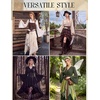 image:imageScarlet Darkness Women Renaissance Peasant Shirt Bell Sleeve Pirate Top  Smocked Waist Lace V Neck Flowy Long Sleeve Boho Cottagecore Blouse 2026 Fall Vintage Clothes LightweightOatmeal