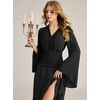 image:imageScarlet Darkness Women Renaissance Peasant Shirt Bell Sleeve Pirate Top  Smocked Waist Lace V Neck Flowy Long Sleeve Boho Cottagecore Blouse 2026 Fall Vintage Clothes LightweightBlack