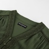 image:imageScarlet Darkness Women Renaissance Peasant Shirt Bell Sleeve Pirate Top  Smocked Waist Lace V Neck Flowy Long Sleeve Boho Cottagecore Blouse 2026 Fall Vintage Clothes LightweightDark Olive Green