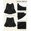 image:imageScarlet Darkness Women Renaissance Shirt Off Shoulder Pirate Tops  Ruffle Bell Sleeve Casual Loose Fit Medieval Pirate CostumeBlack