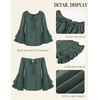 image:imageScarlet Darkness Women Renaissance Shirt Off Shoulder Pirate Tops  Ruffle Bell Sleeve Casual Loose Fit Medieval Pirate CostumeEden Green