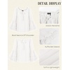 image:imageScarlet Darkness Women Renaissance Shirt Off Shoulder Pirate Tops  Ruffle Bell Sleeve Casual Loose Fit Medieval Pirate CostumeWhite