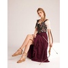 image:imageScarlet Darkness Womens Chiffon Maxi Skirts Renaissance Skirt with Pockets  Elastic High Waist ALine Long Flowy Tiered Skirts for Summer Casual Beach Vacation Ren Faire Cosplay CostumeDark Red