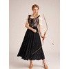 image:imageScarlet Darkness Womens Chiffon Maxi Skirts Renaissance Skirt with Pockets  Elastic High Waist ALine Long Flowy Tiered Skirts for Summer Casual Beach Vacation Ren Faire Cosplay CostumeBlack