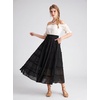image:imageScarlet Darkness Womens Chiffon Maxi Skirts Renaissance Skirt with Pockets  Elastic High Waist ALine Long Flowy Tiered Skirts for Summer Casual Beach Vacation Ren Faire Cosplay CostumeBlack