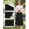 image:imageScarlet Darkness Womens Chiffon Maxi Skirts Renaissance Skirt with Pockets  Elastic High Waist ALine Long Flowy Tiered Skirts for Summer Casual Beach Vacation Ren Faire Cosplay CostumeBlack
